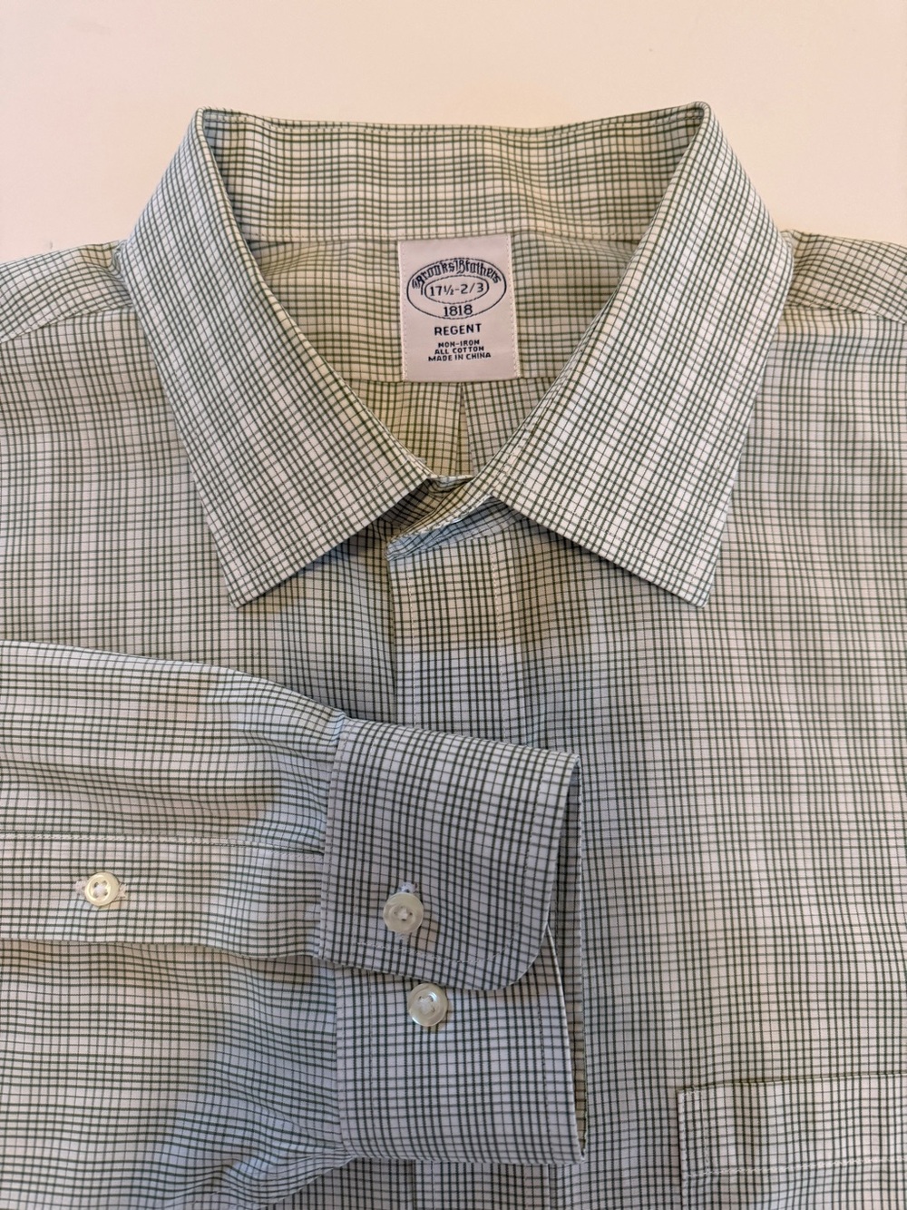 Brooks Brothers 1818 Regent Men’s Dress Shirt | 17½ Neck | 34-35 Sleeve